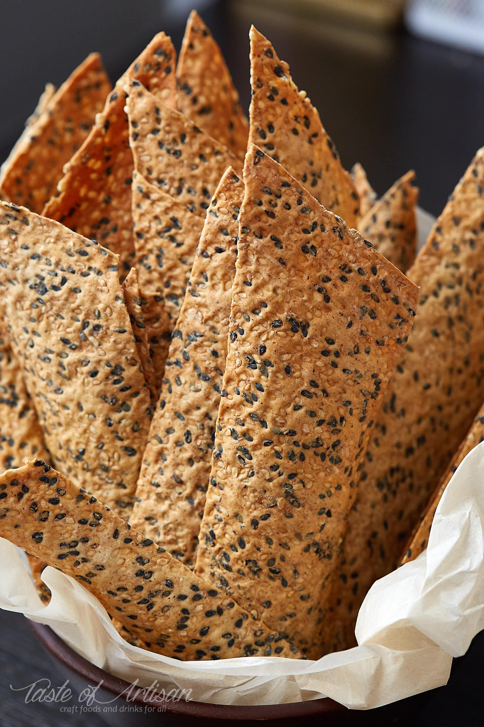 Sesame Crackers in a can