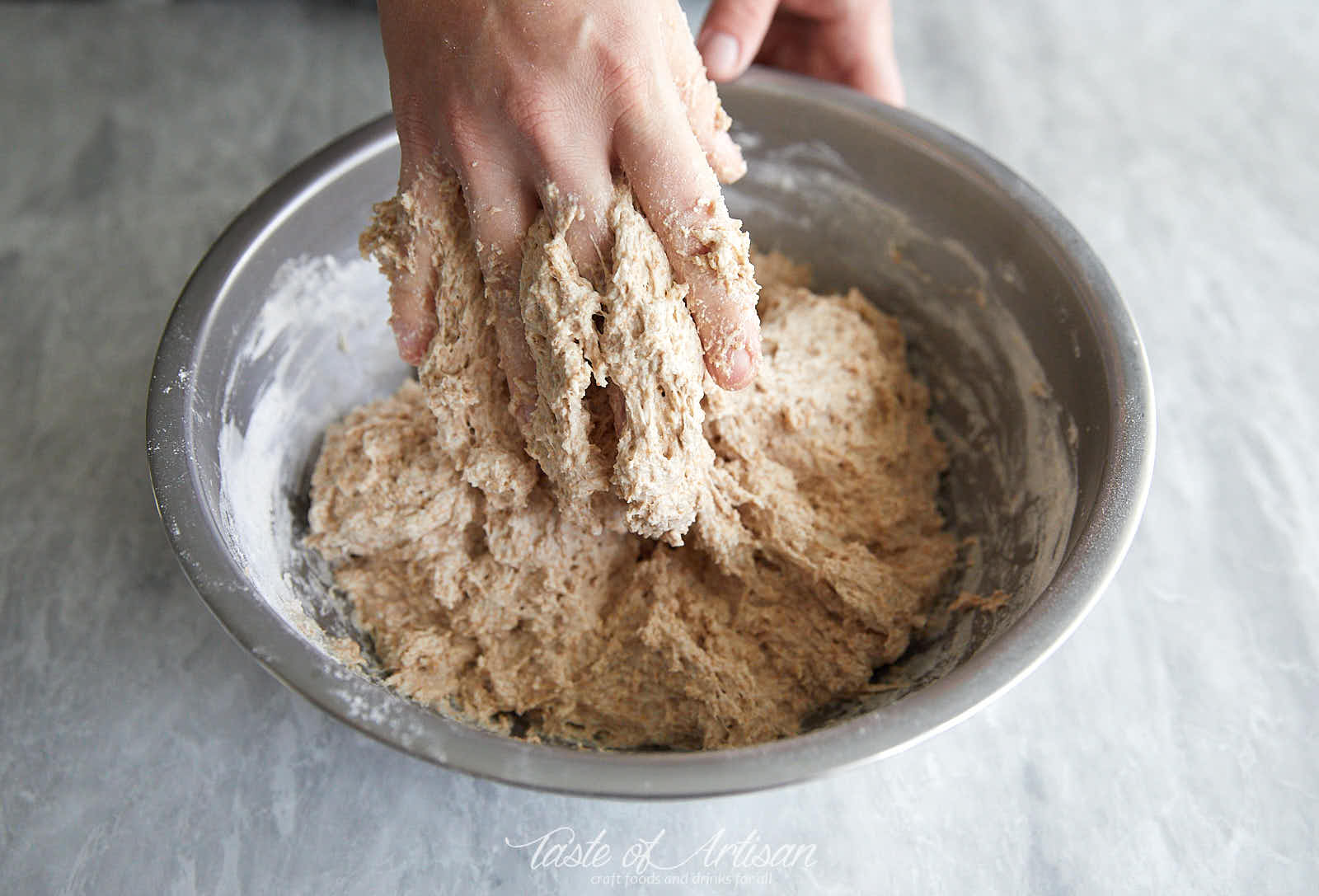 Sourdough-Bread-Recipe-Mixing-Dough 4
