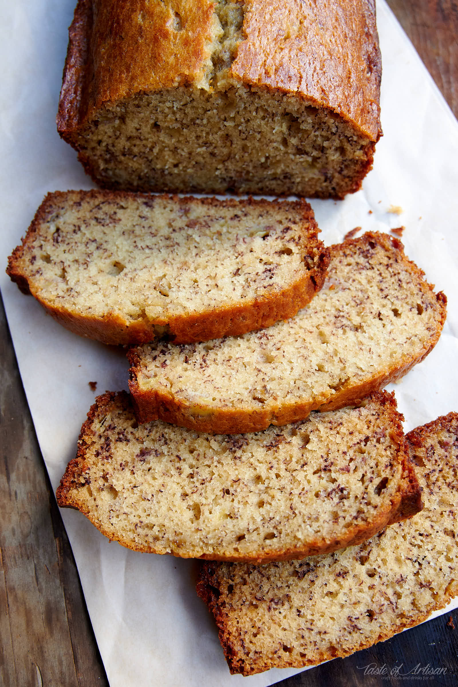 Best tasting Banana Bread ever! No need for a mixer! Delicious, moist and simple classic banana bread recipe. | Taste of Artisan