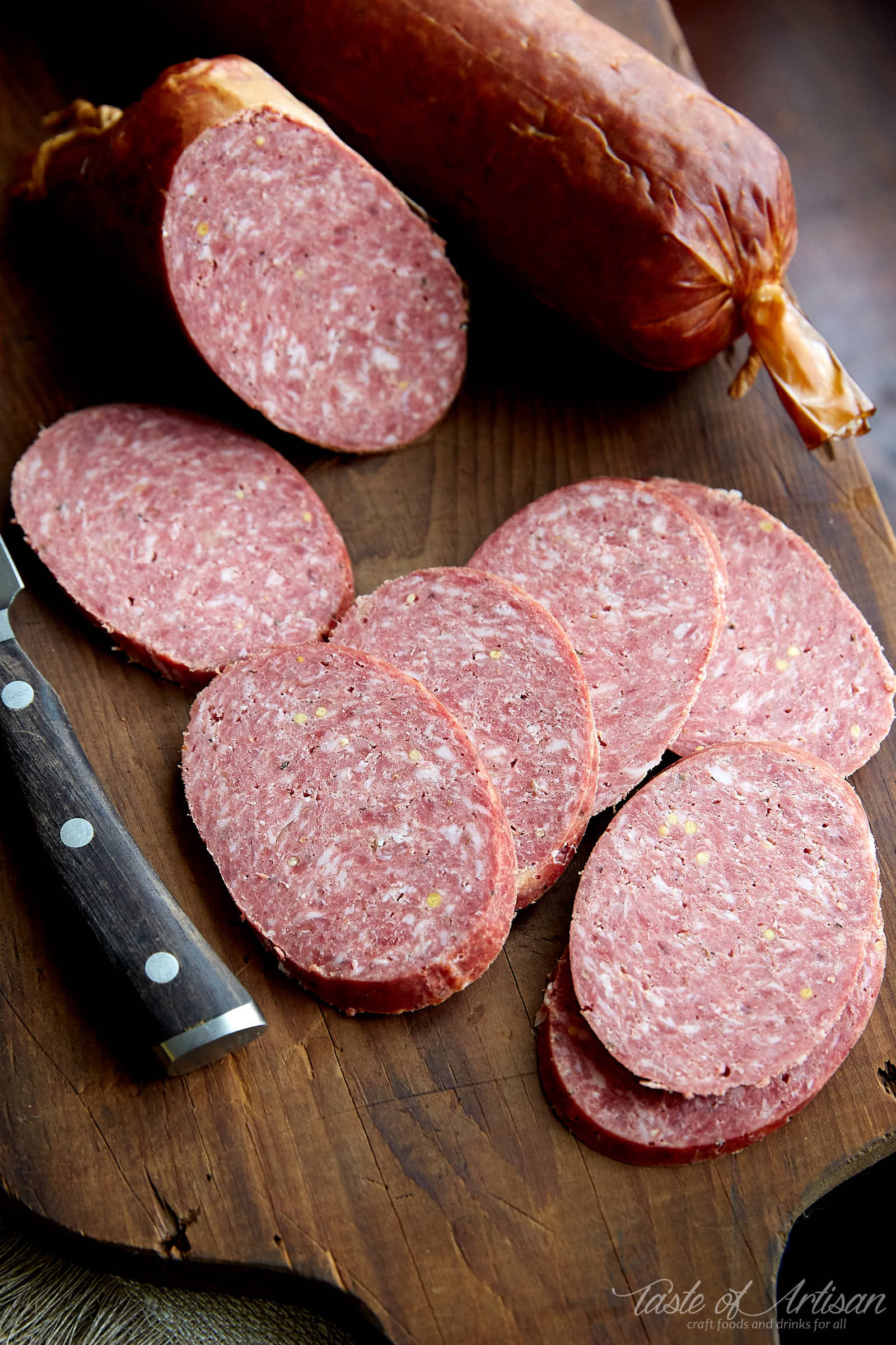 Learn how to make summer sausage at home with these easy to follow illustrated instructions. The best summer sausage recipe.| Taste of Artisan