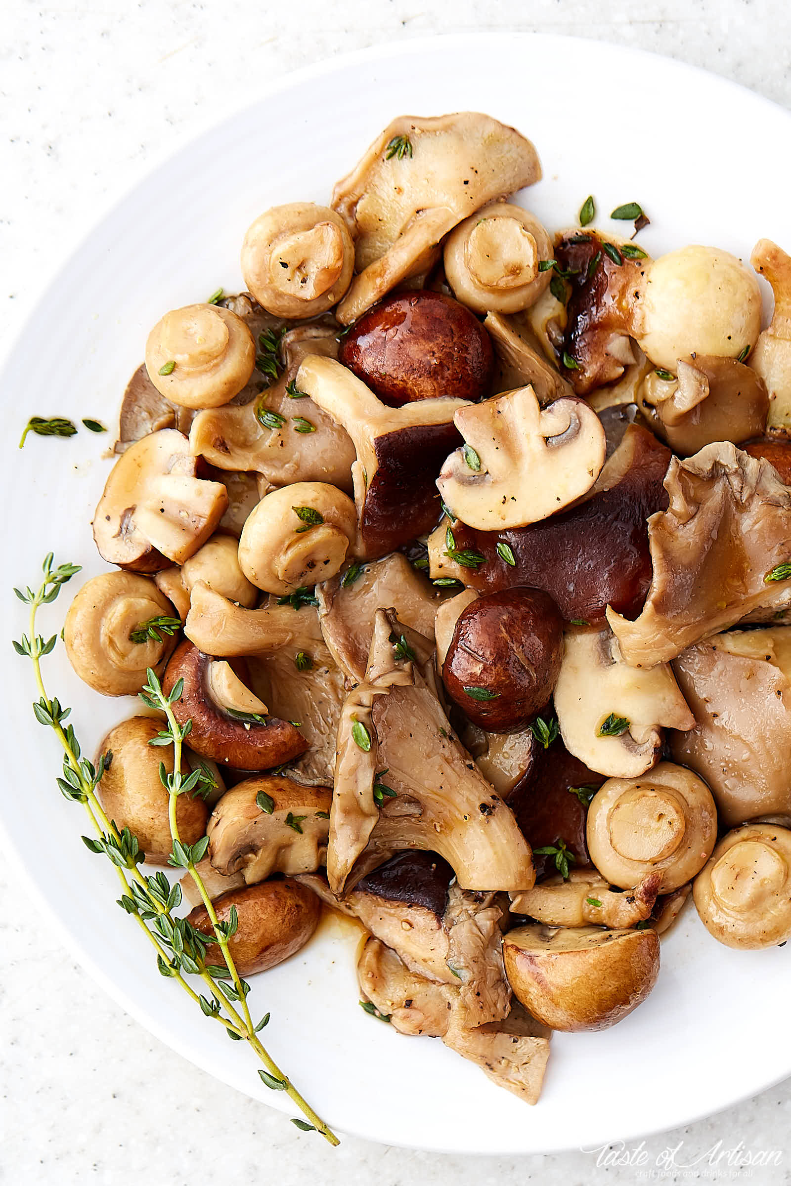Sous Vide Mushrooms - quick and easy to make, packed with flavor and are a pure delight to eat. Excellent with steaks, scrambled eggs, sauces and more. | Taste of Artisan