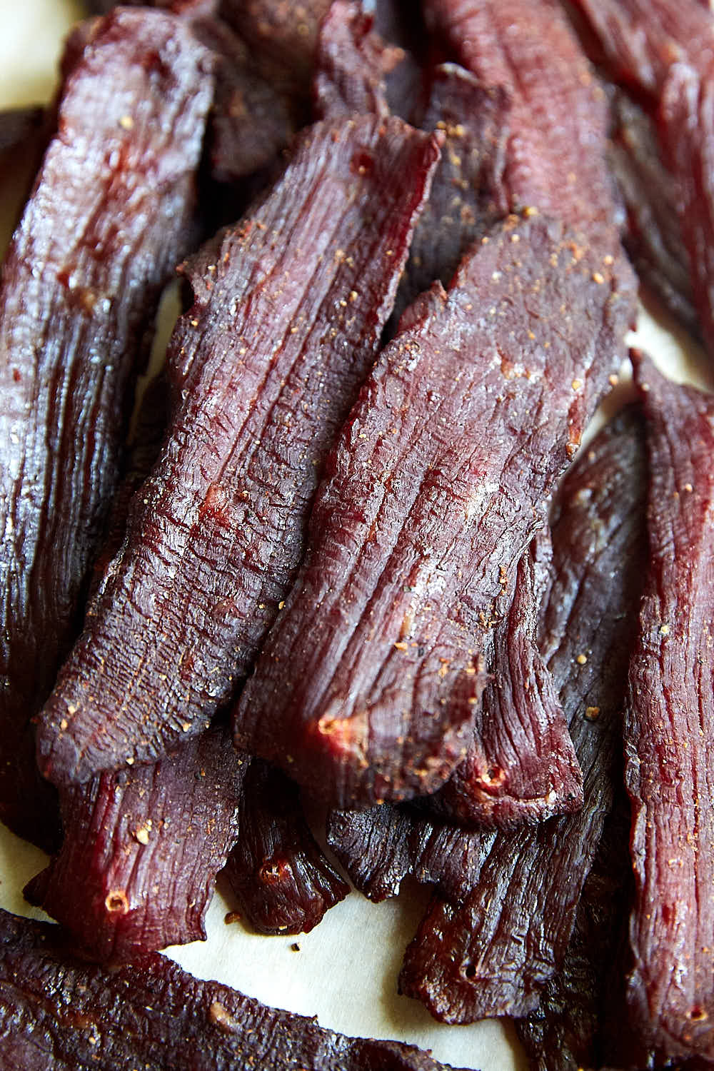 slices of beef jerky made in oven