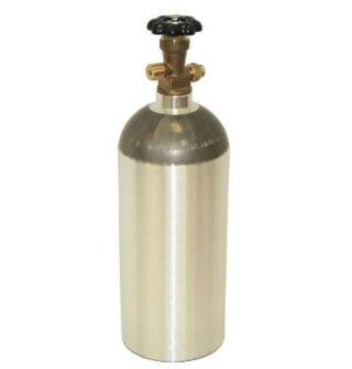 Aluminum CO2 tank.