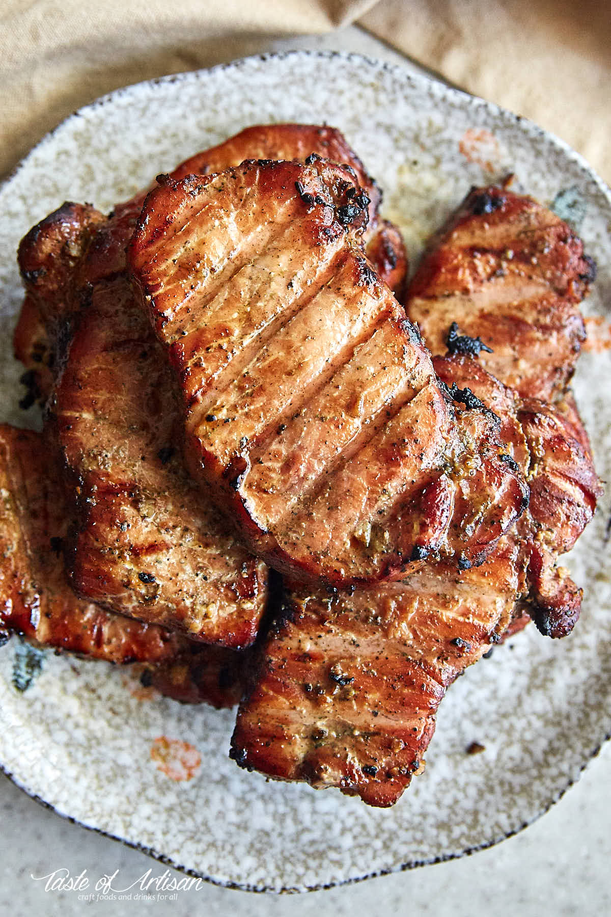 smoking pork chops on pellet grill