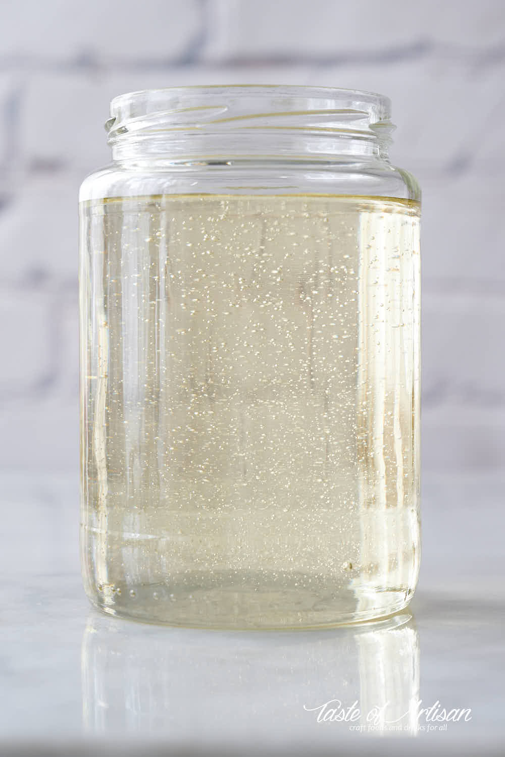 Invert sugar in a jar.