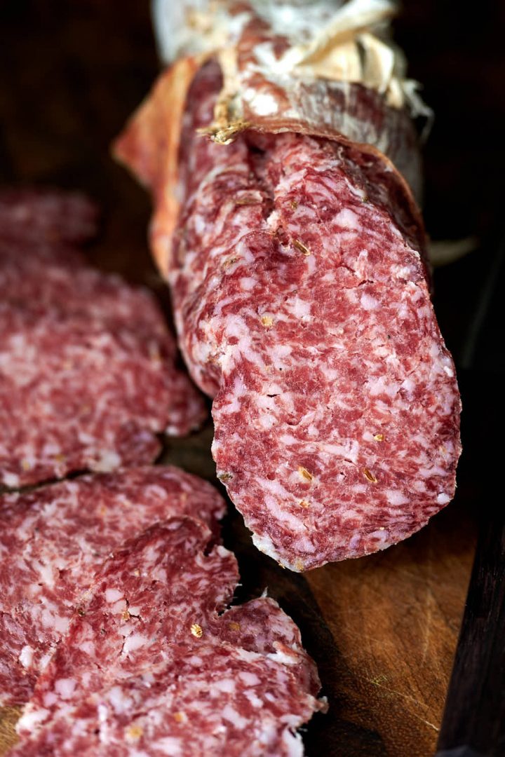Salame Finocchiona Grain of sound