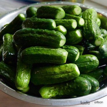 Washing cucumbers
