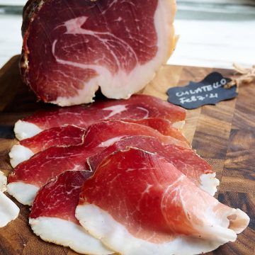 Traditional homemade culatello