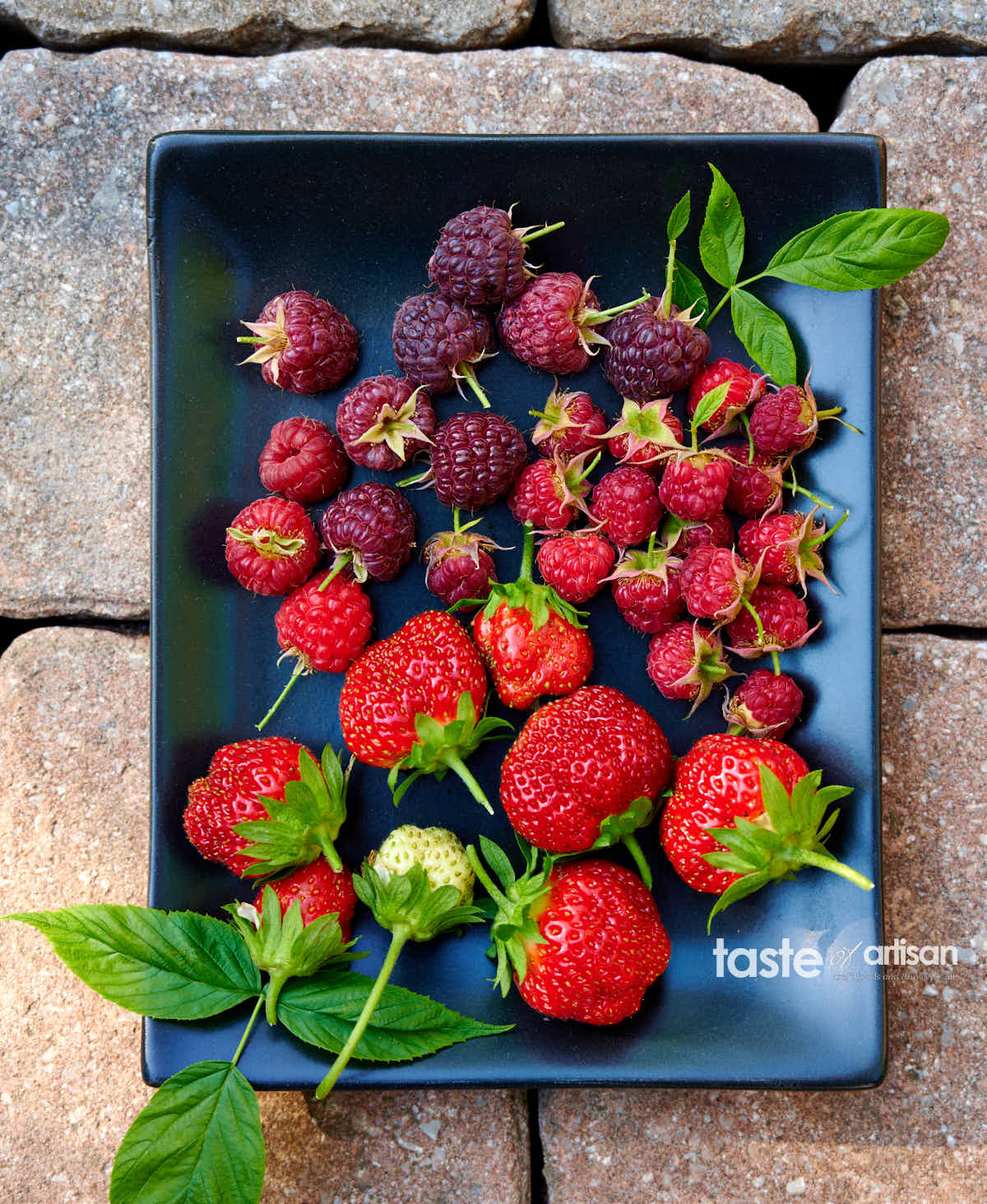 Fresh berries - raspberries and strawberries