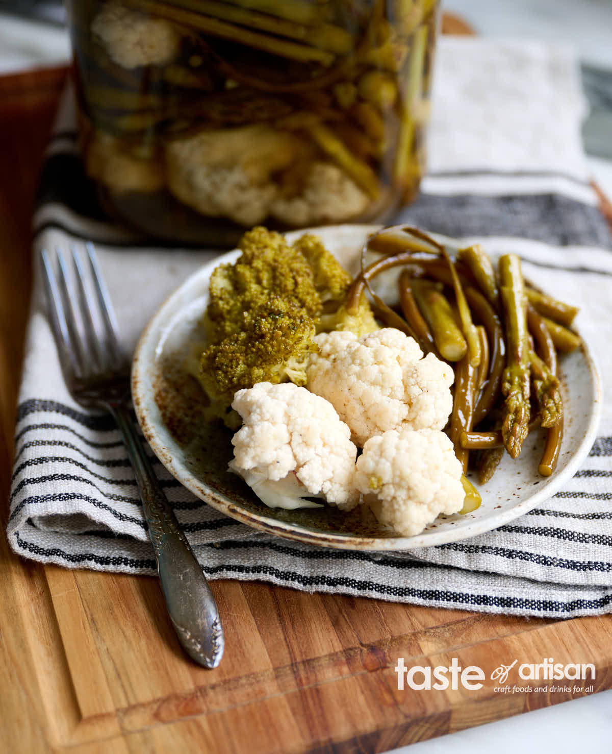Pickled vegetables. The best recipe. The veggies are first quickly roasted in a hot wok, to make them a bit tender, yet still crunchy, and give them more flavor. Amazing addition to various meat and potato dishes. Enjoy!